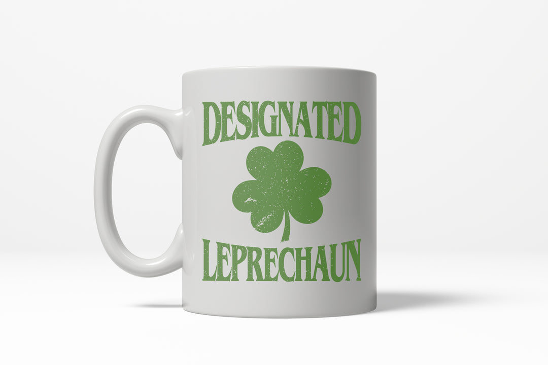 Funny White Designated Leprechaun Coffee Mug Nerdy Saint Patrick's Day Tee