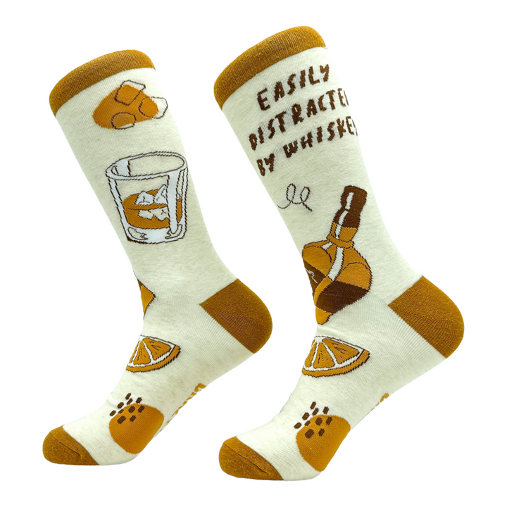 Men's Easily Distracted By Whiskey Socks