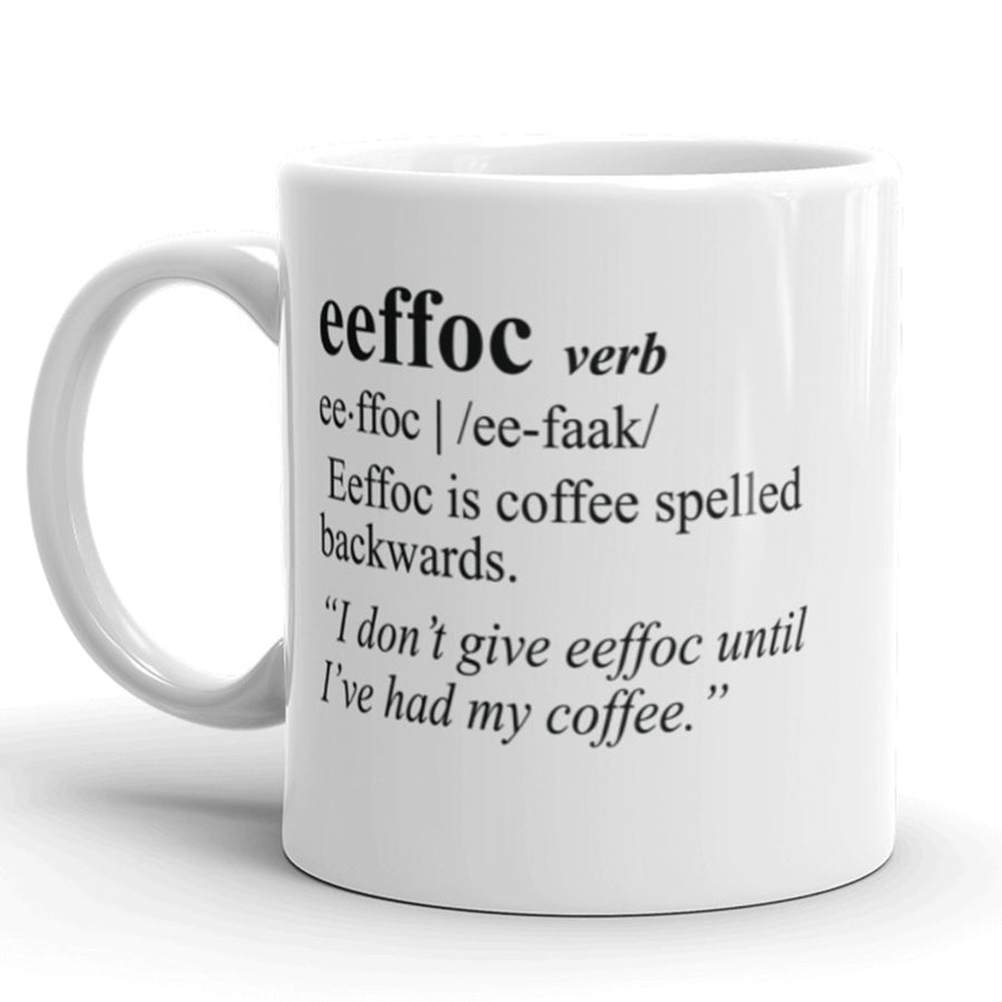 Funny White Eeffoc Coffee Mug Nerdy Tee