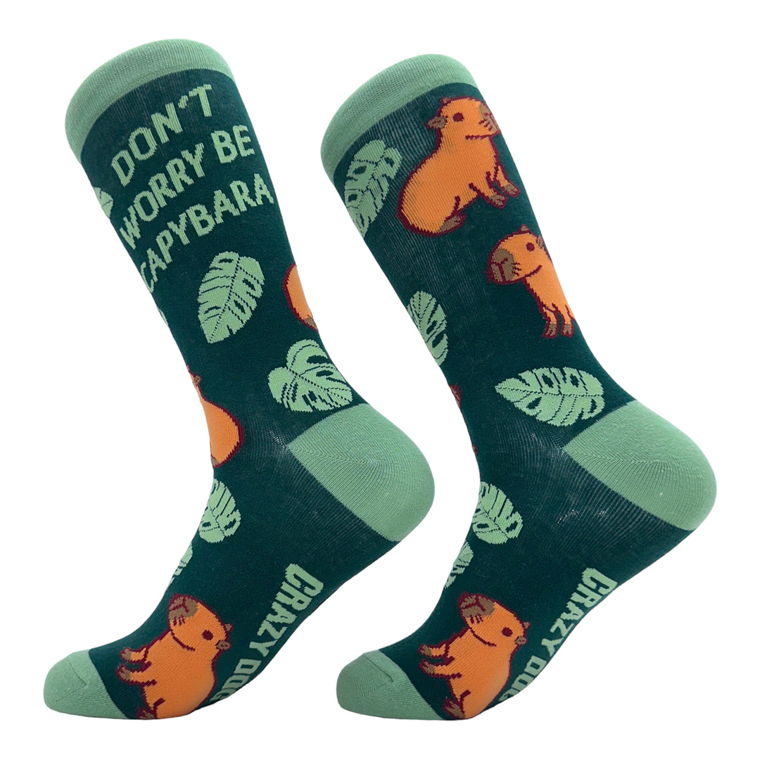 Women's Dont Worry Be Capybara Socks