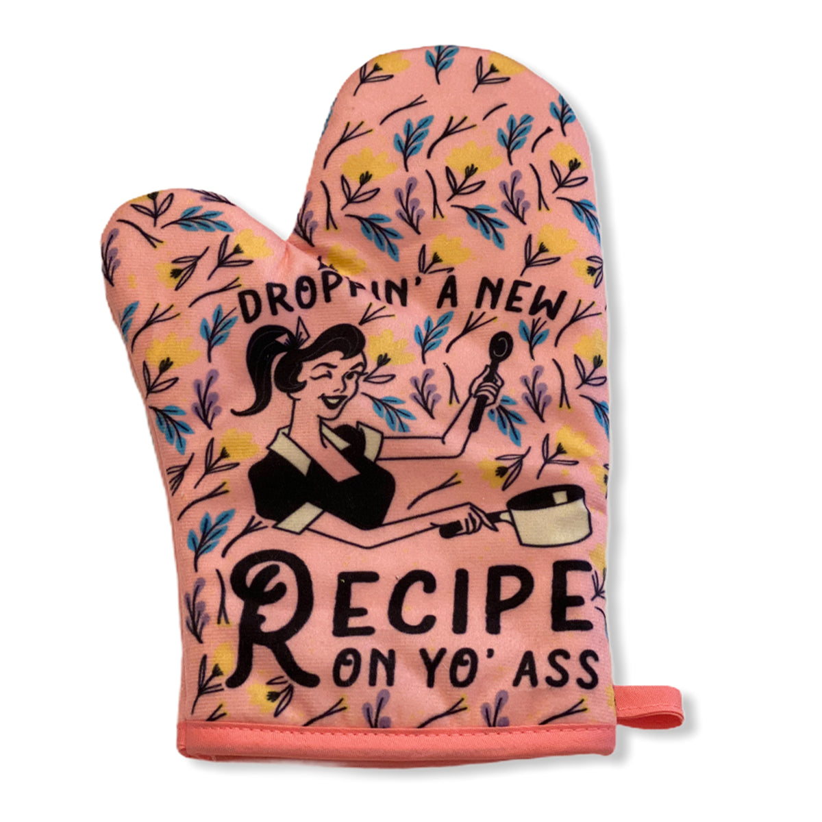 Blue Q Oven Mitt Droppin' A New Recipe On Your Ass.