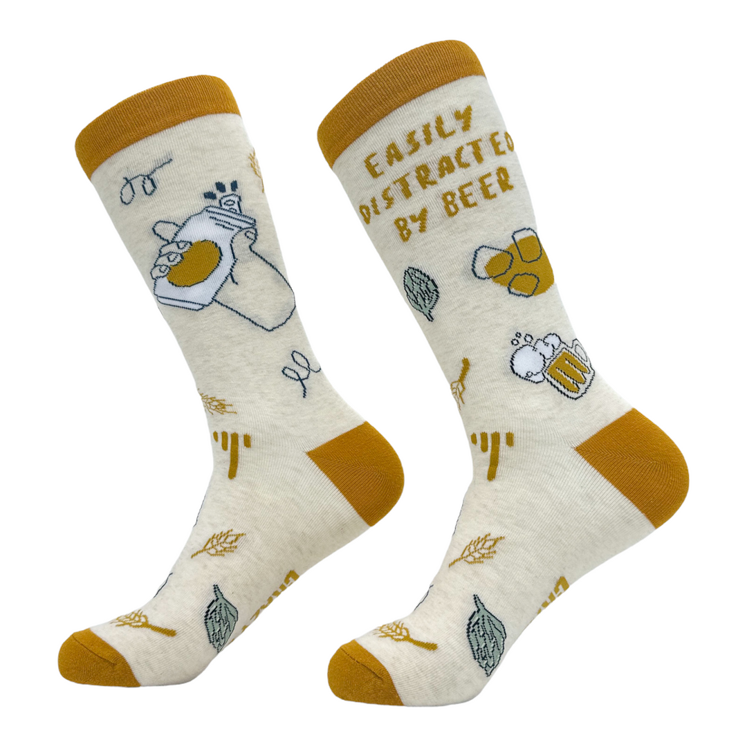 Men's Easily Distracted By Beer Socks