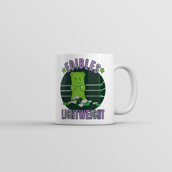 Funny White Edibles Lightweight Coffee Mug Nerdy 420 sarcastic Tee