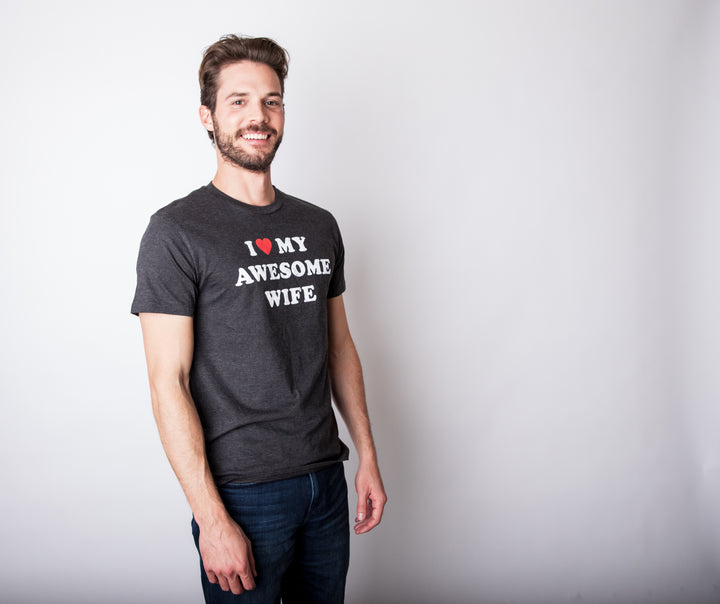 I Love My Awesome Wife Men's T Shirt