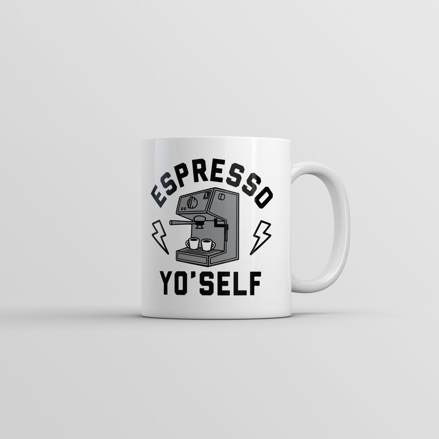 Funny White Espresso Yo Self Coffee Mug Nerdy Coffee sarcastic Tee