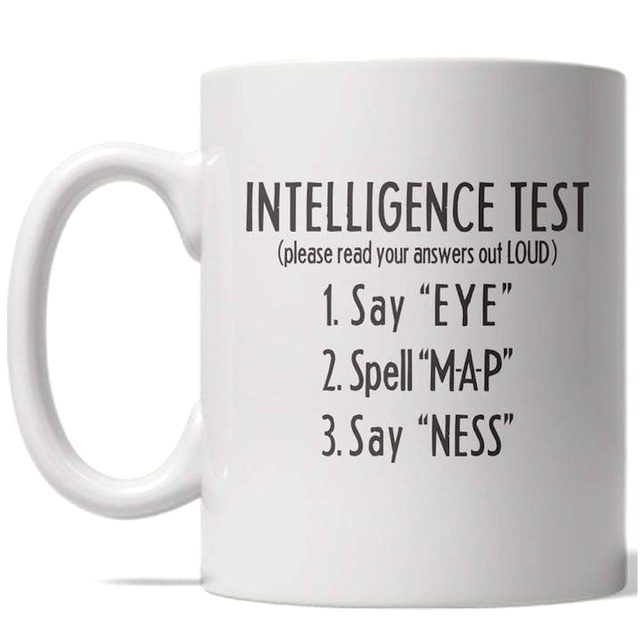 Funny White Eye Map Ness Coffee Mug Nerdy Sarcastic Tee