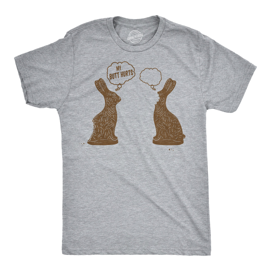 Funny Faceless Chocolate Bunny Mens T Shirt Nerdy Easter Tee