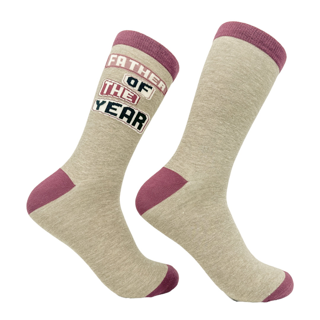 Funny Grey - YEAR Father Of The Year Sock Nerdy Father's Day Tee