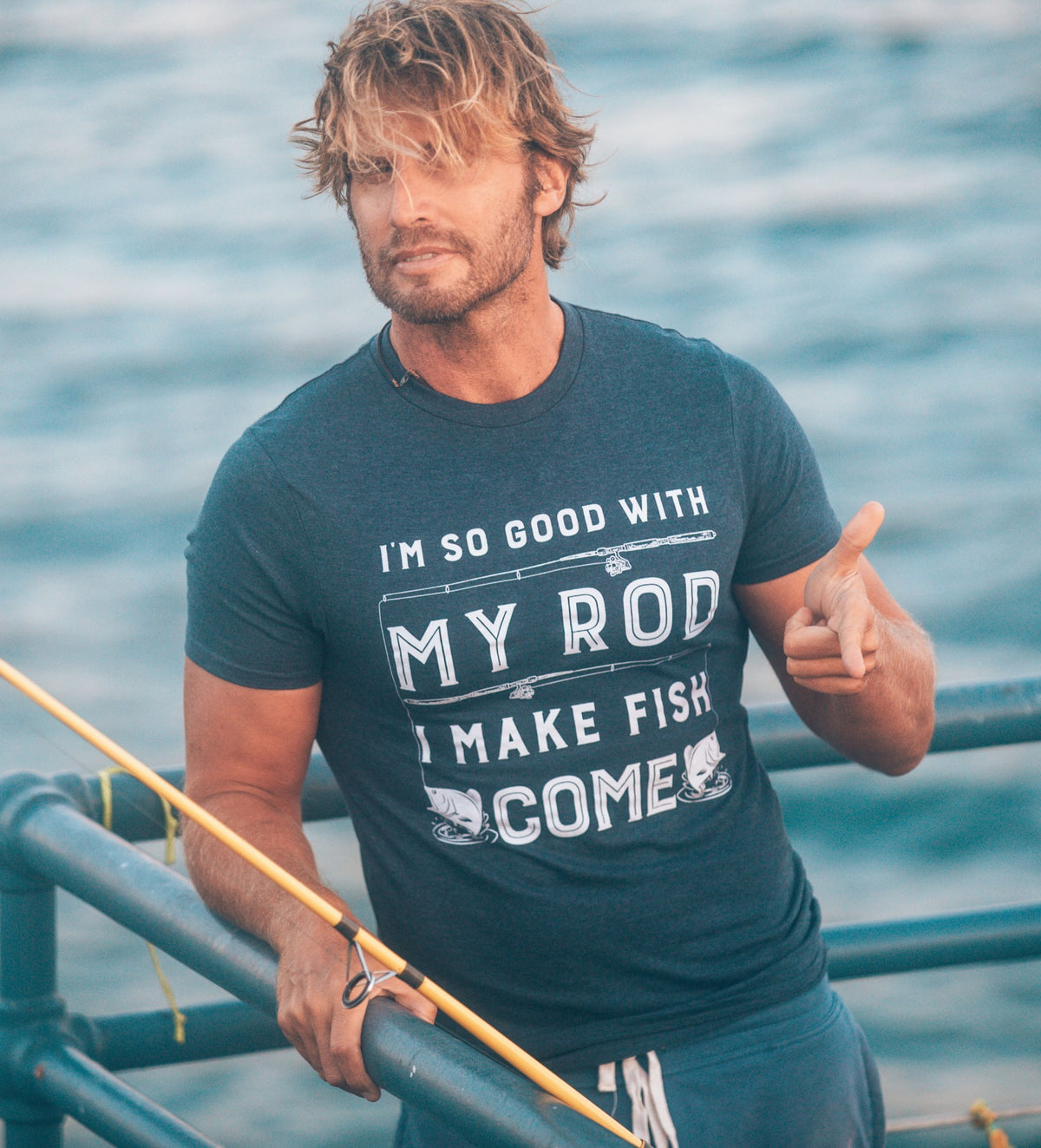Mens Im So Good with My Rod I Make Fish Come T Shirt Funny Sarcastic Fishing Tee