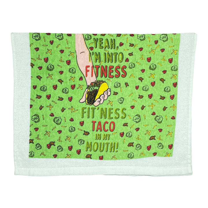 Funny Fitness Taco Fitness Taco Tea Towel Nerdy Cinco De Mayo Food Fitness Tee