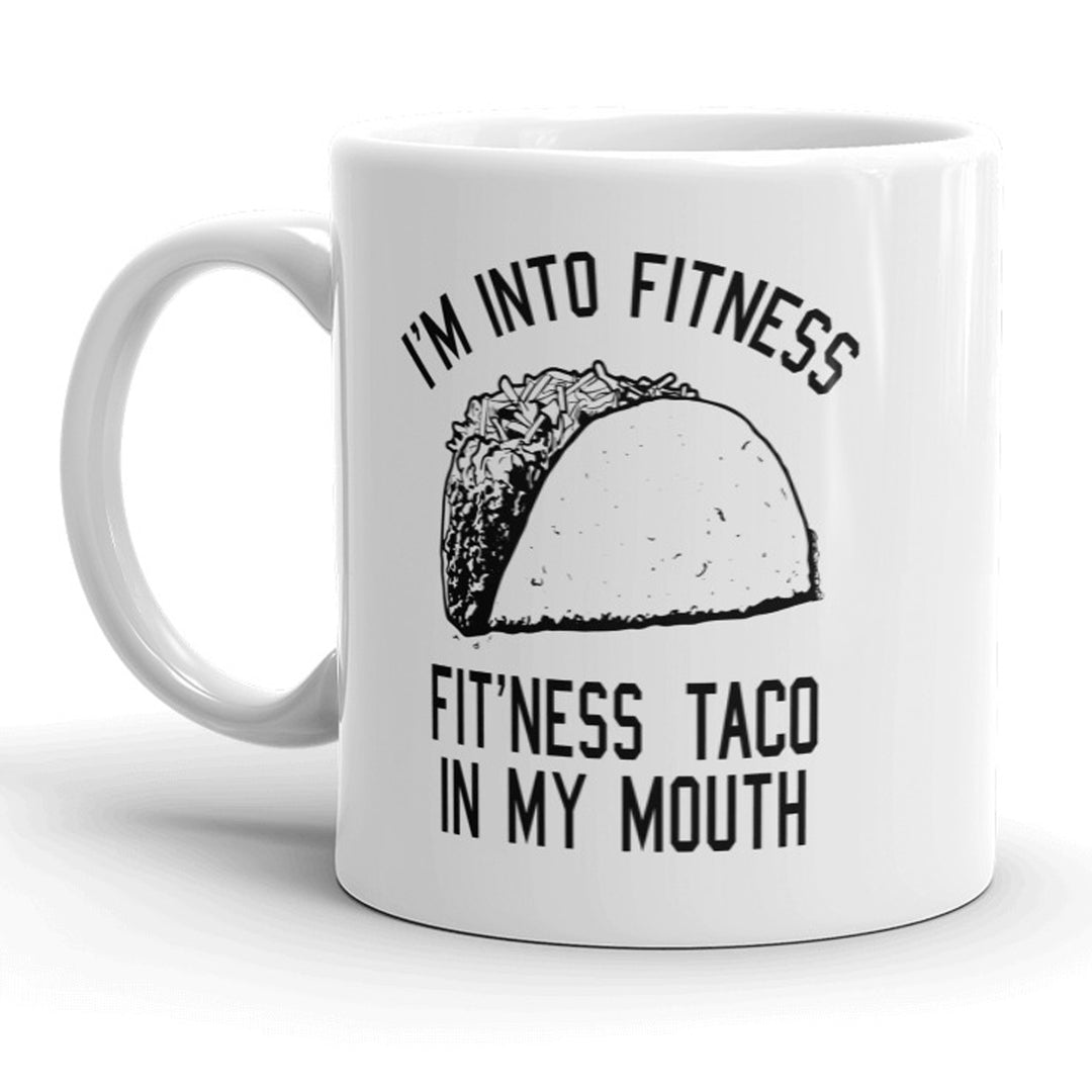 Funny White Fitness Taco Coffee Mug Nerdy Cinco De Mayo food Tee