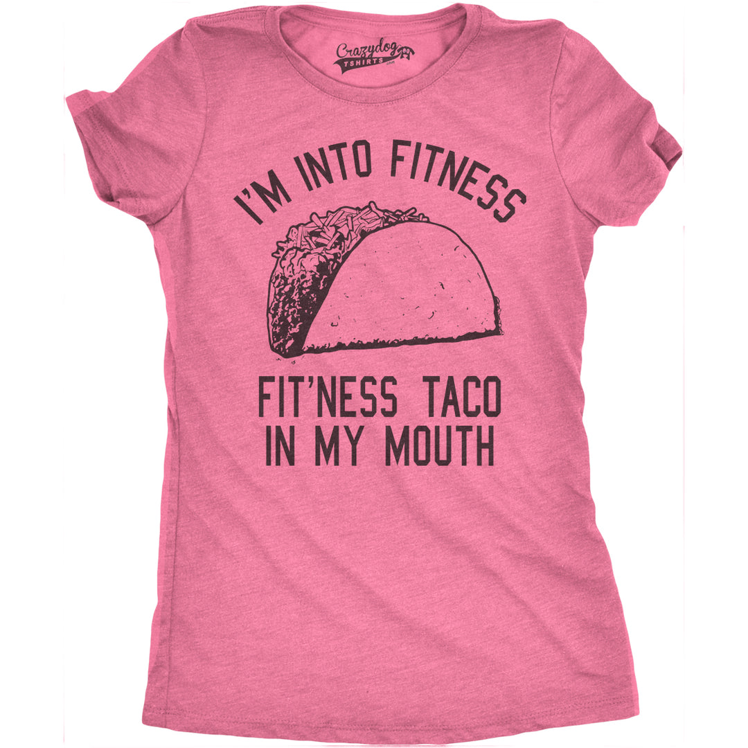 Funny Heather Pink Womens T Shirt Nerdy Cinco De Mayo Fitness Food Tee