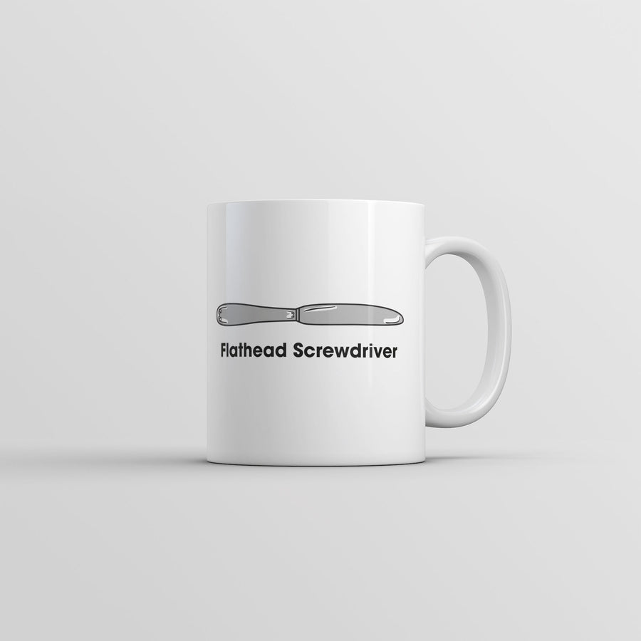 Funny White Flathead Screwdriver Coffee Mug Nerdy sarcastic Mechanic Tee