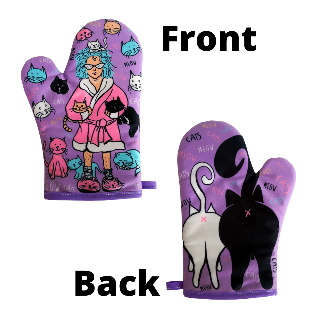 Crazy Cat Lady Oven Mitt + Apron Bakeware