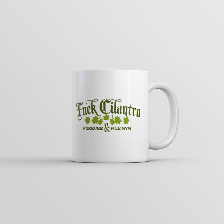 Funny White Fuck Cilantro Coffee Mug Nerdy Food sarcastic Tee