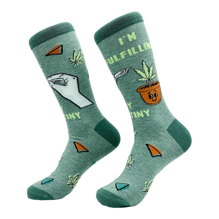 Men's Im Fulfilling My Destiny Weed Socks