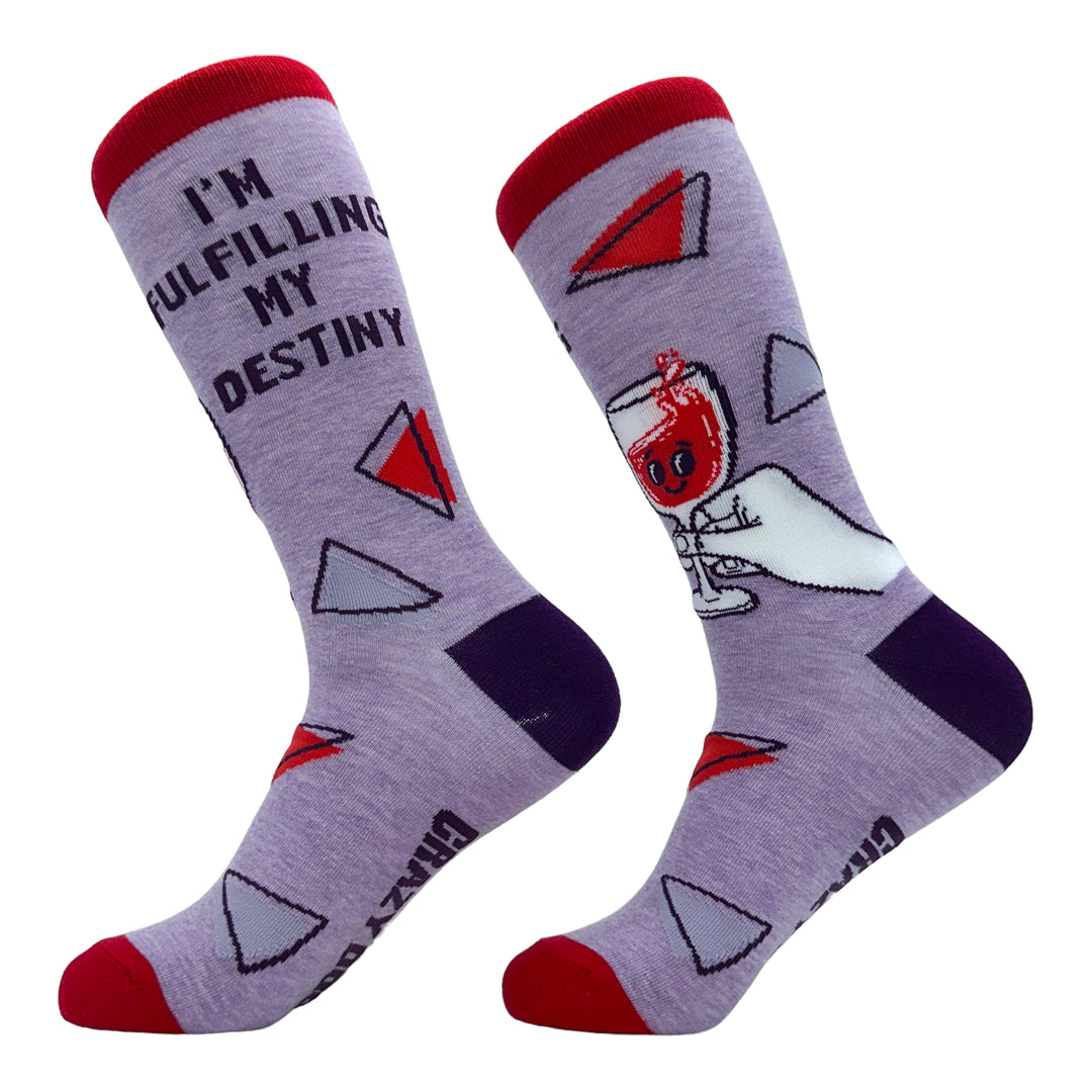 Women's Im Fulfilling My Destiny Wine Socks