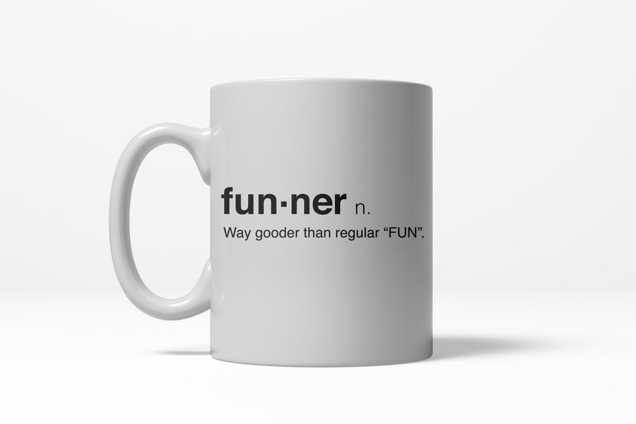 Funny White Funner Definition Coffee Mug Nerdy Teacher Tee