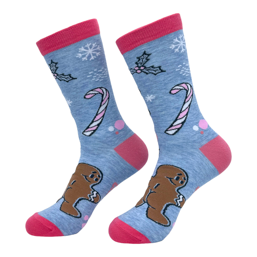 Women's Gingerbread Man Butt Socks