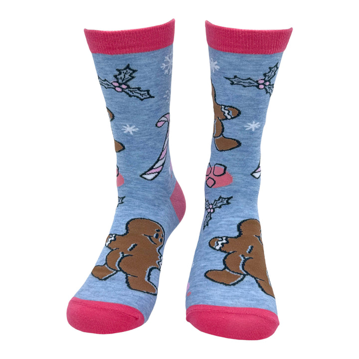 Women's Gingerbread Man Butt Socks