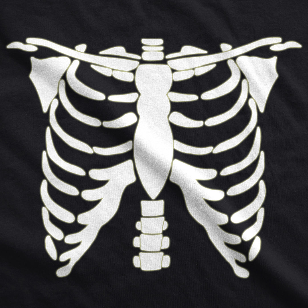 Glowing Skeleton Rib Cage Halloween Men's T Shirt