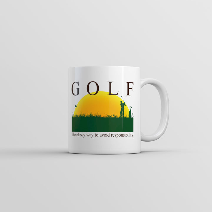 Funny White Golf The Classy Way To Avoid Responsibility Coffee Mug Nerdy Golf Sarcastic Tee