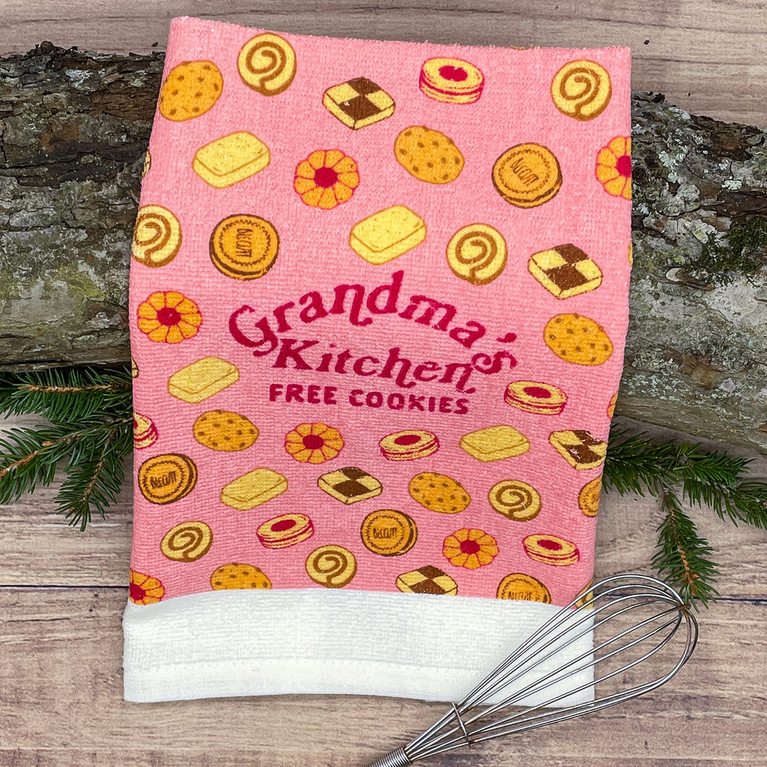 Grandmas Kitchen Free Cookies Tea Towel Tea Towel