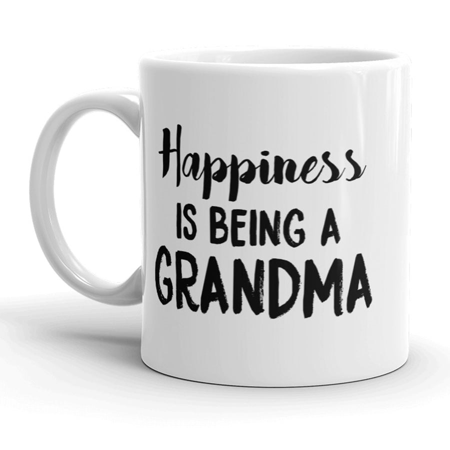 Funny White Happiness Is Being A Grandma Coffee Mug Nerdy Mother's Day grandmother Tee