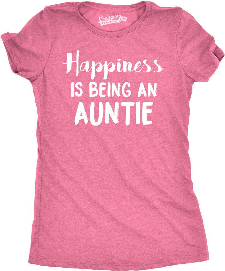 Funny Pink Womens T Shirt Nerdy Aunt Tee