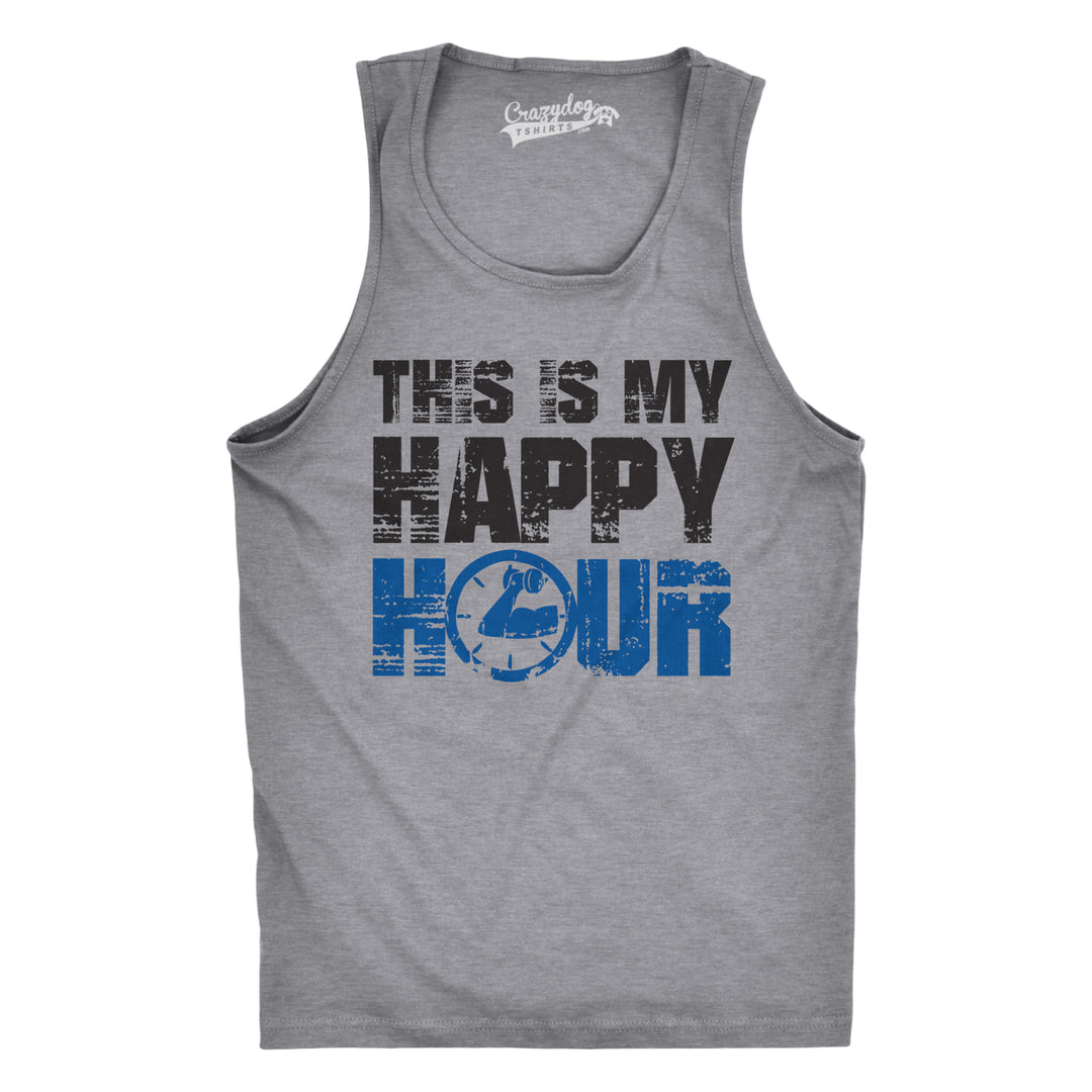 Funny Light Heather Grey Mens Tank Top Nerdy Drinking Fitness Tee