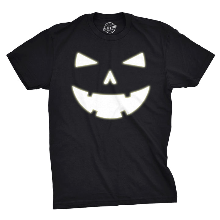 Funny Heather Black - Tooth Glow Happy Tooth Glowing Pumpkin Face Mens T Shirt Nerdy Halloween Tee