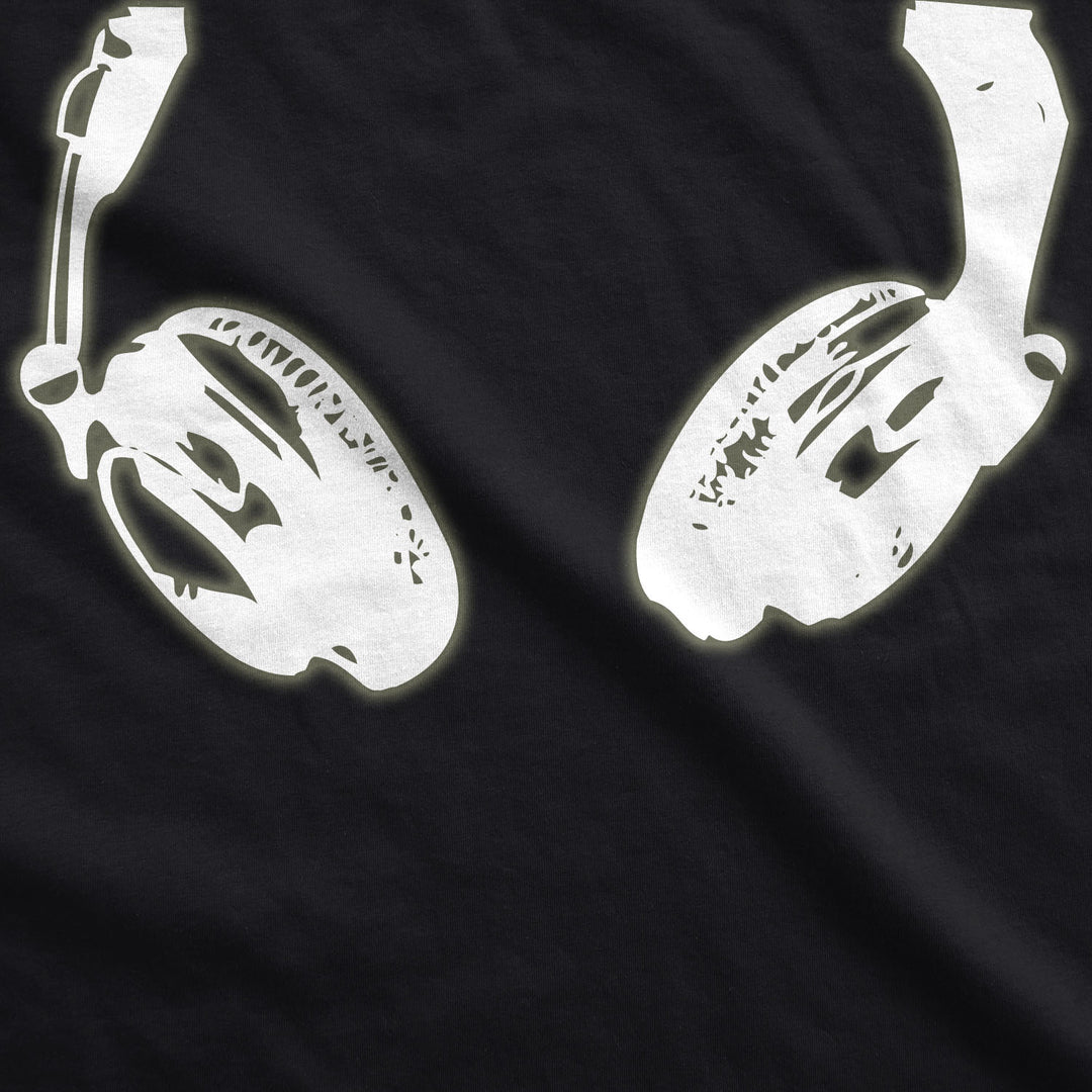 Glow In the Dark Headphones Men's T Shirt