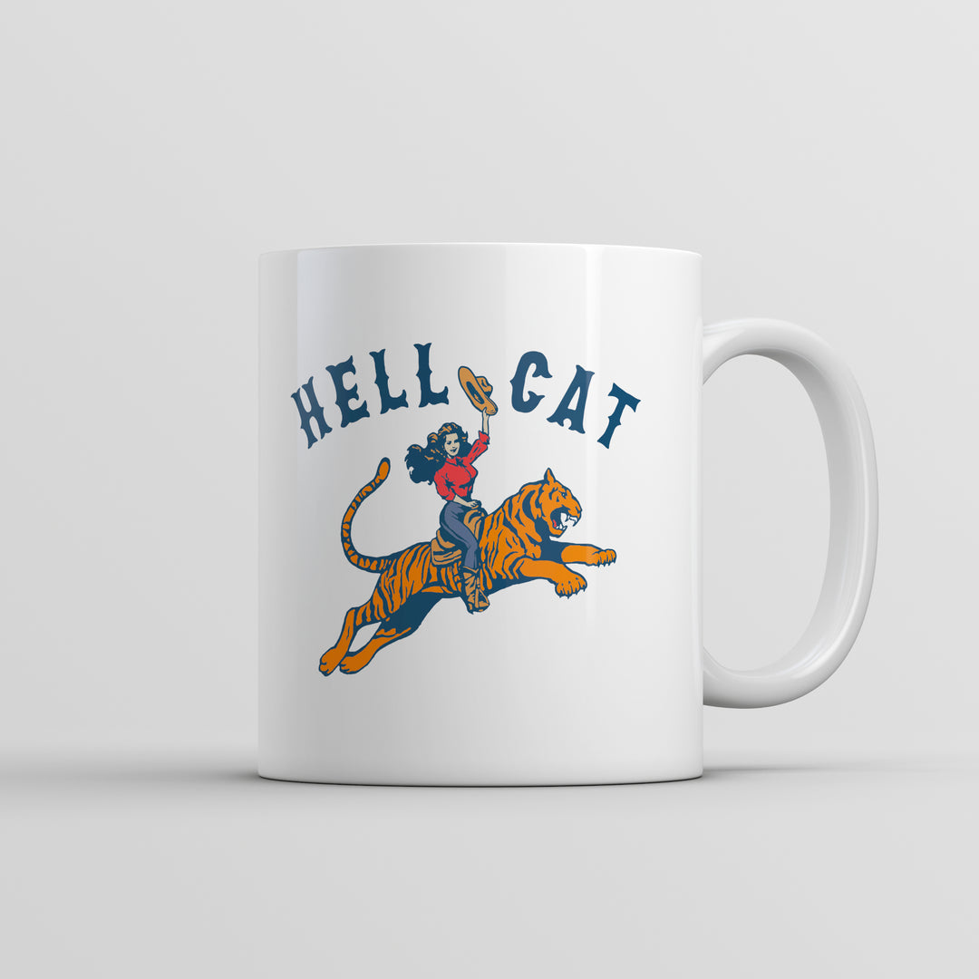 Funny White Hell Cat Coffee Mug Nerdy Animal sarcastic Tee