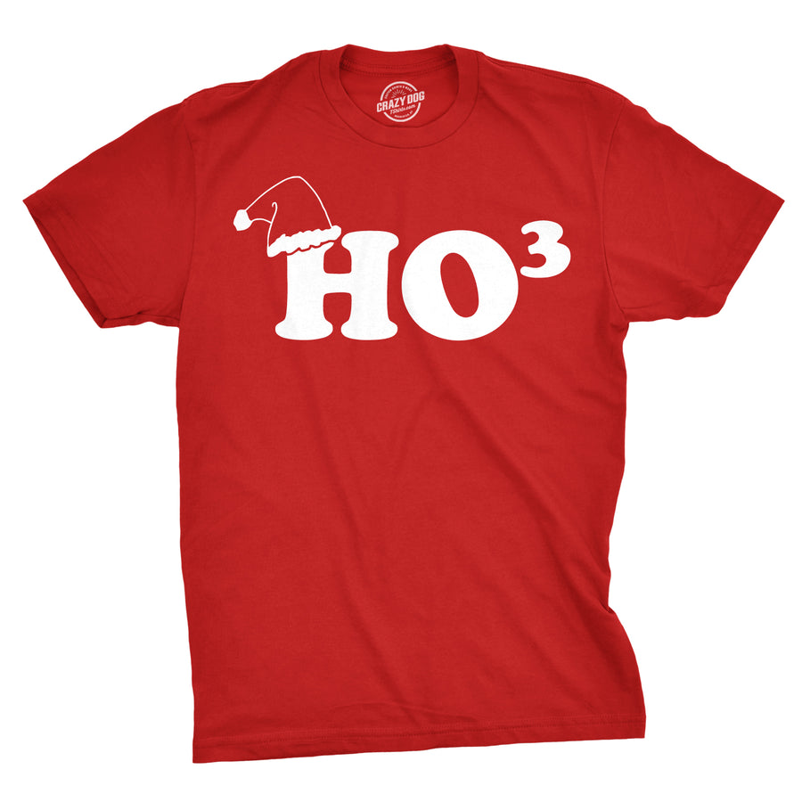 Funny Red Ho To The Third Mens T Shirt Nerdy Christmas Tee