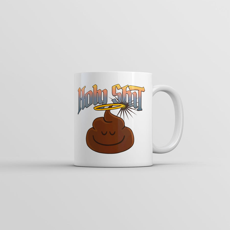 Funny White Holy Shit Coffee Mug Nerdy sarcastic Tee