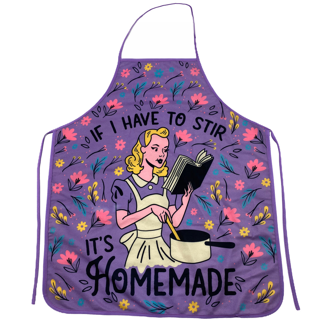 Funny Purple If I Have To Stir It's Homemade Apron Nerdy Food Tee