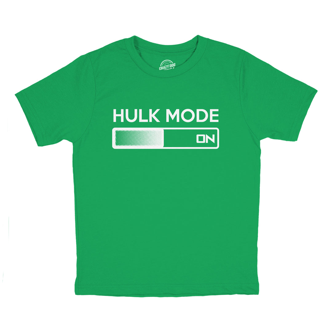 Funny Green Hulk Mode On Youth T Shirt Nerdy TV & Movies Tee