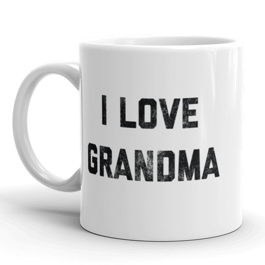 Funny White I Love Grandma Coffee Mug Nerdy Tee