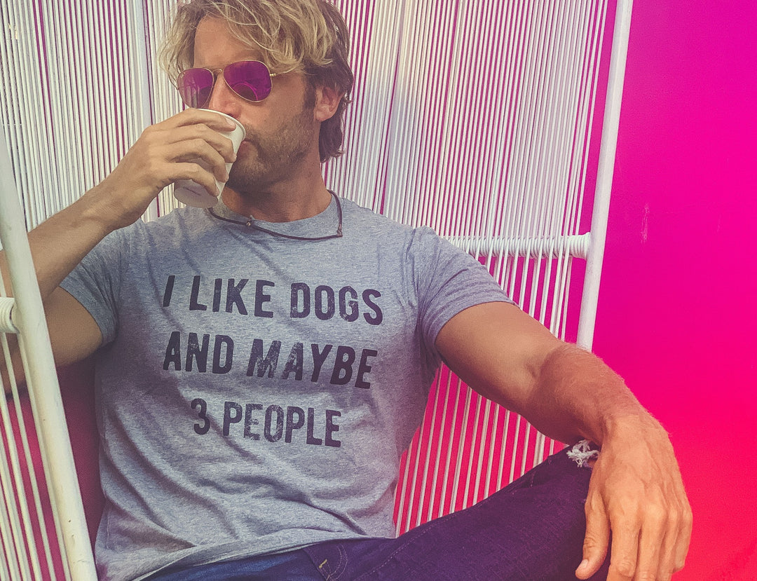 I Like Dogs And Maybe 3 People Men's T Shirt