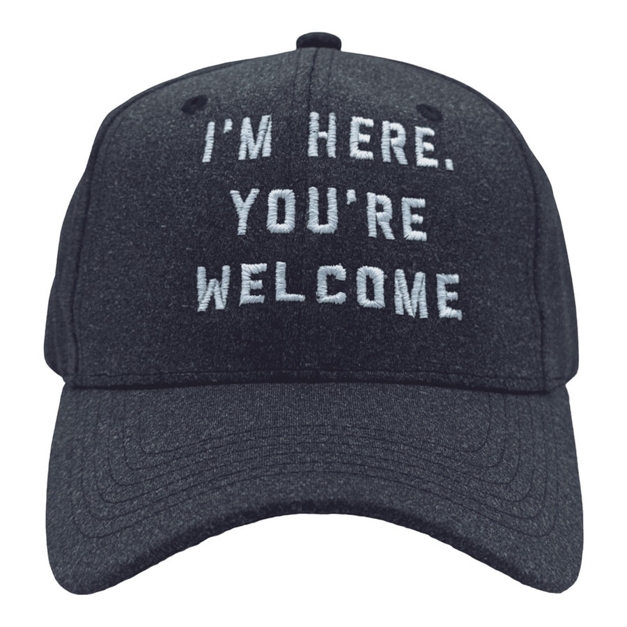 Funny Black - I'm Here You're Welcome Im Here Youre Welcome Nerdy sarcastic Sarcastic Tee