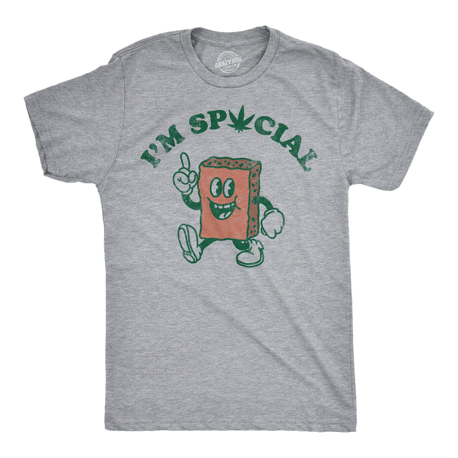 Funny Light Heather Grey - Im Special Im Special Mens T Shirt Nerdy 420 Food Tee