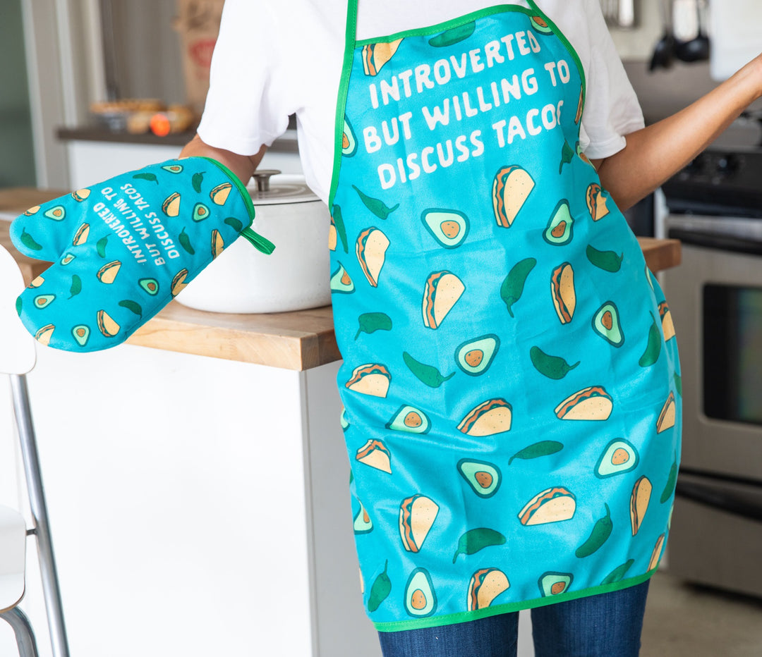 Introverted But Willing To Discuss Tacos Oven Mitt Bakeware