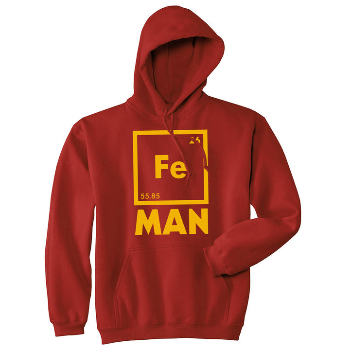 Funny Red Iron Man FE Hoodie Nerdy TV & Movies Science Tee