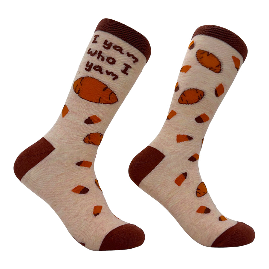 Funny Multi - Yam Women's I Yam Who I Yam Sock Nerdy Thanksgiving Food Tee