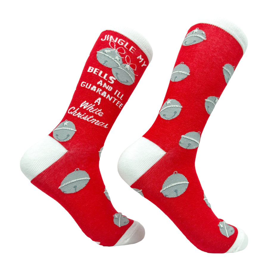 Funny Red - JINGLE Men's Jingle My Bells Sock Nerdy Christmas Sex Tee