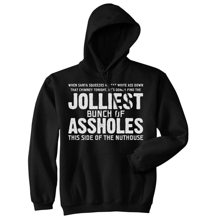 Funny Black Jolliest Bunch Of Assholes Hoodie Nerdy Christmas TV & Movies Tee