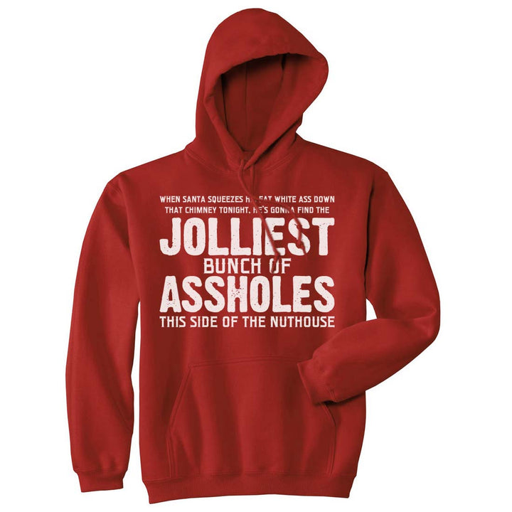 Funny Red Jolliest Bunch Of Assholes Hoodie Nerdy Christmas TV & Movies Tee