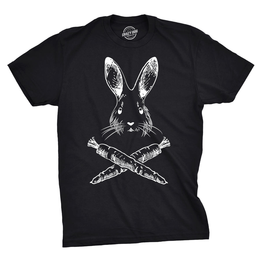 Funny Black Jolly Roger Easter Mens T Shirt Nerdy Easter Tee