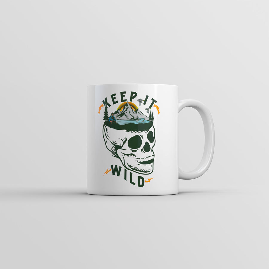 Funny White Keep It Wild Coffee Mug Nerdy camping Tee