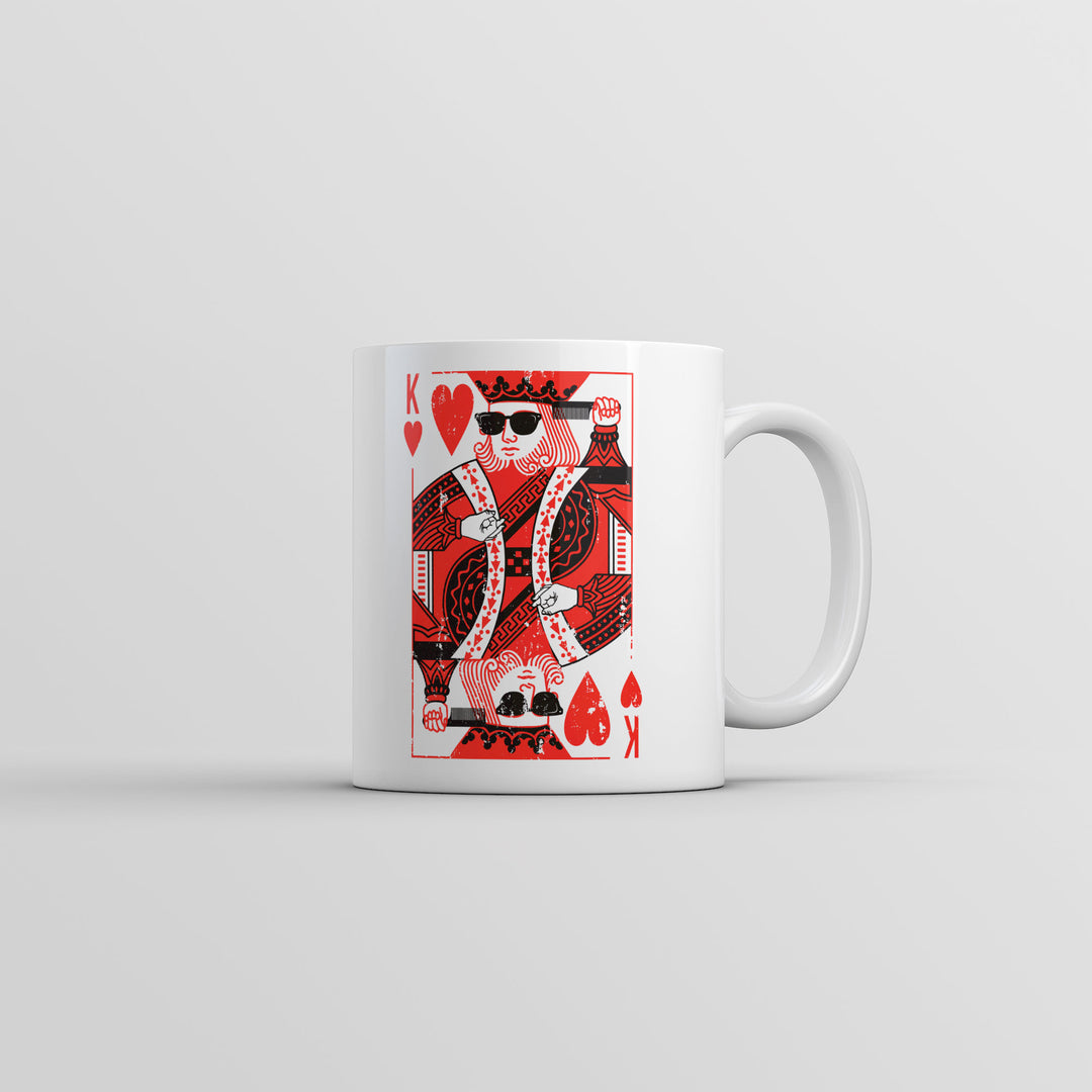 Funny White King Of Hearts Coffee Mug Nerdy sarcastic Tee